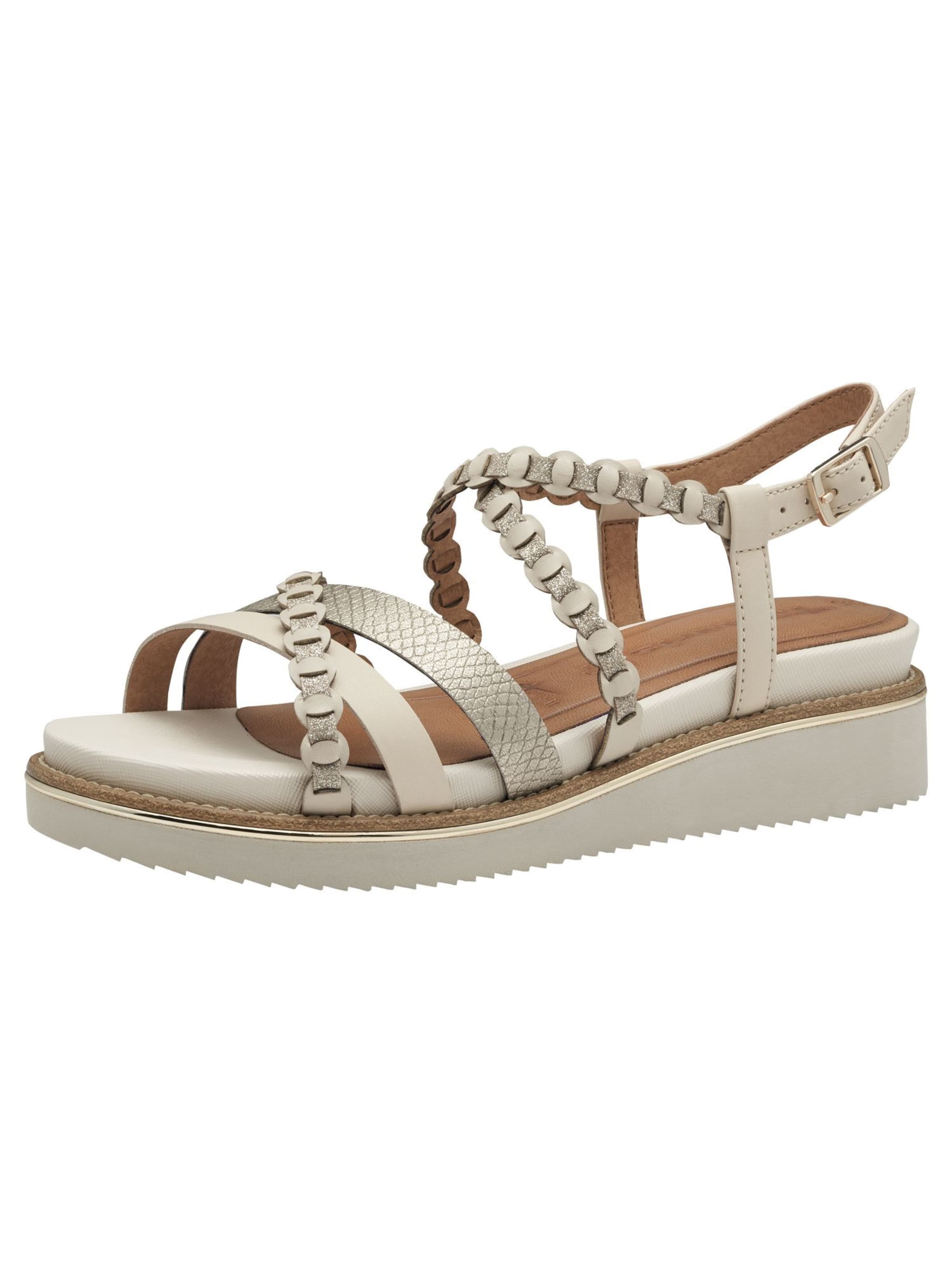 Tamaris Strap Sandals in Beige: front