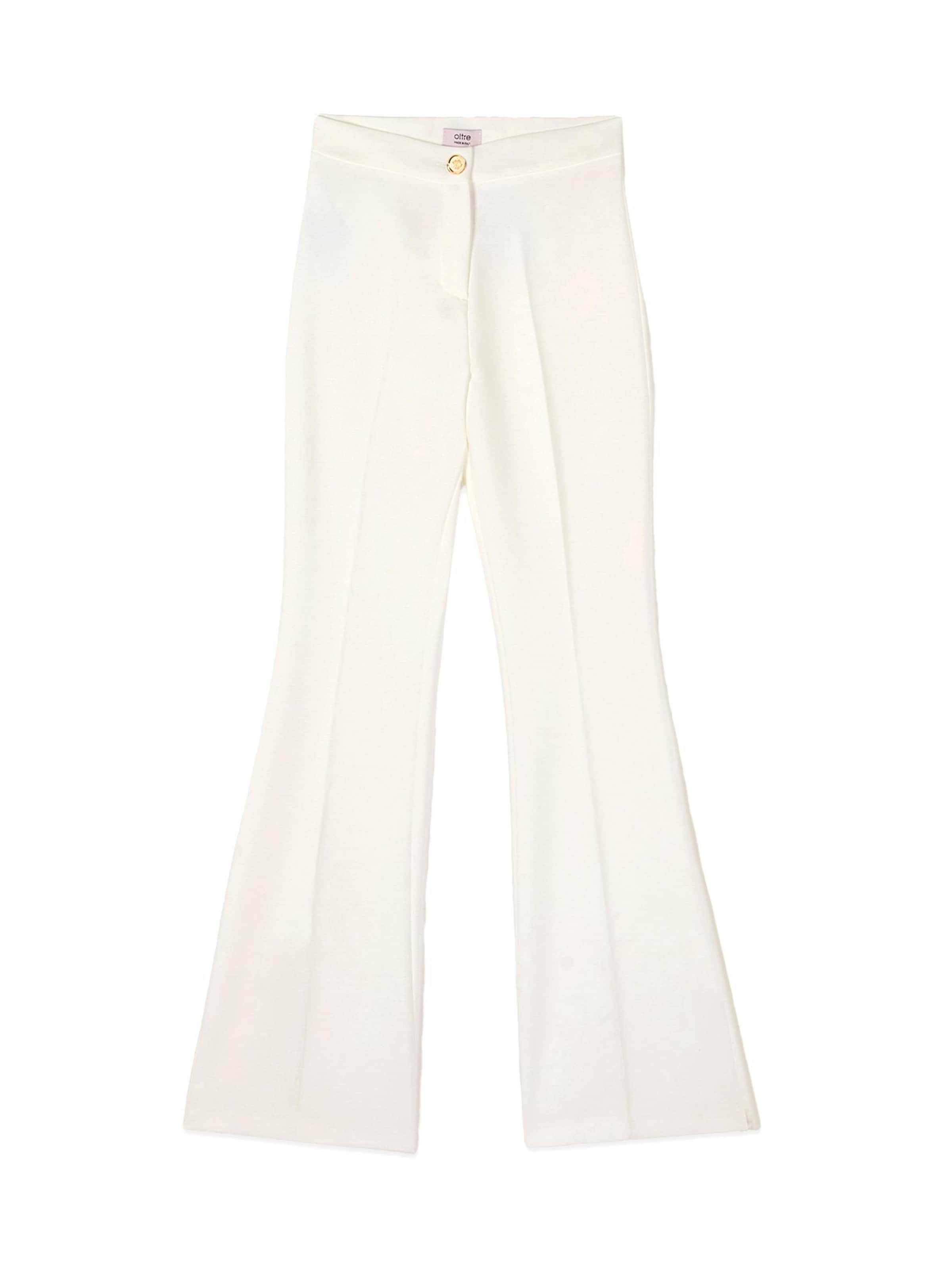 oltre Flared Broek in Wit: voorkant