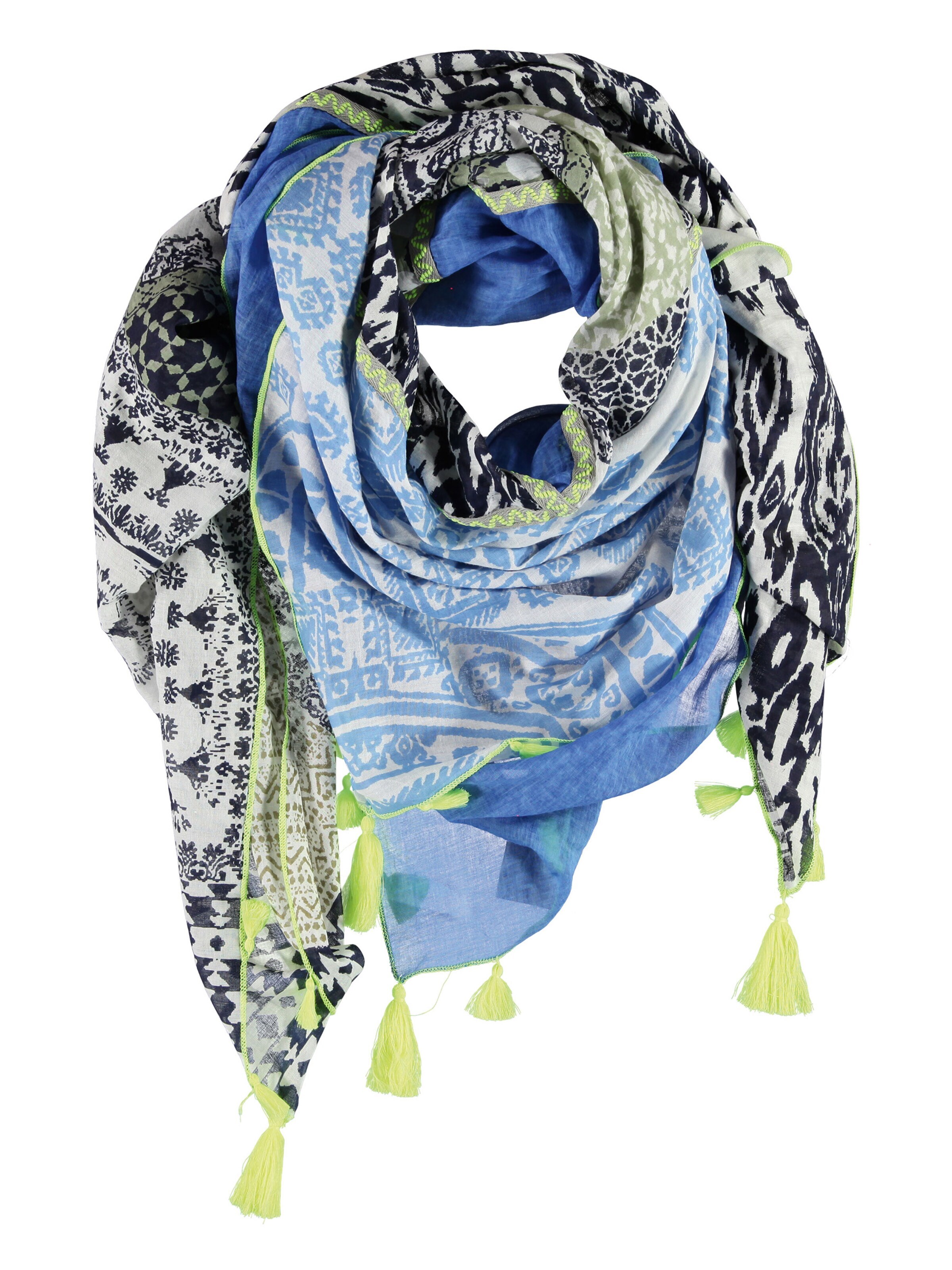 Passigatti Wrap 'Damenschal mit gemischtem Muster' in Blue