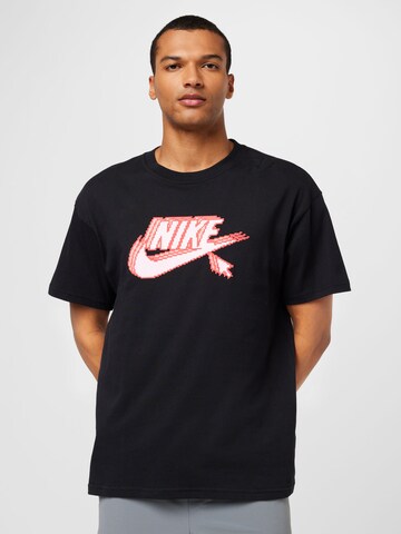 Nike Sportswear Shirt 'Futura' in Zwart: voorkant