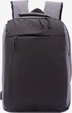 Zaino 'Zaino B Cavalli Poliestere Chiusura Zip Tasche Esterne 40x28x15 cm' di B. Cavalli in grigio: frontale