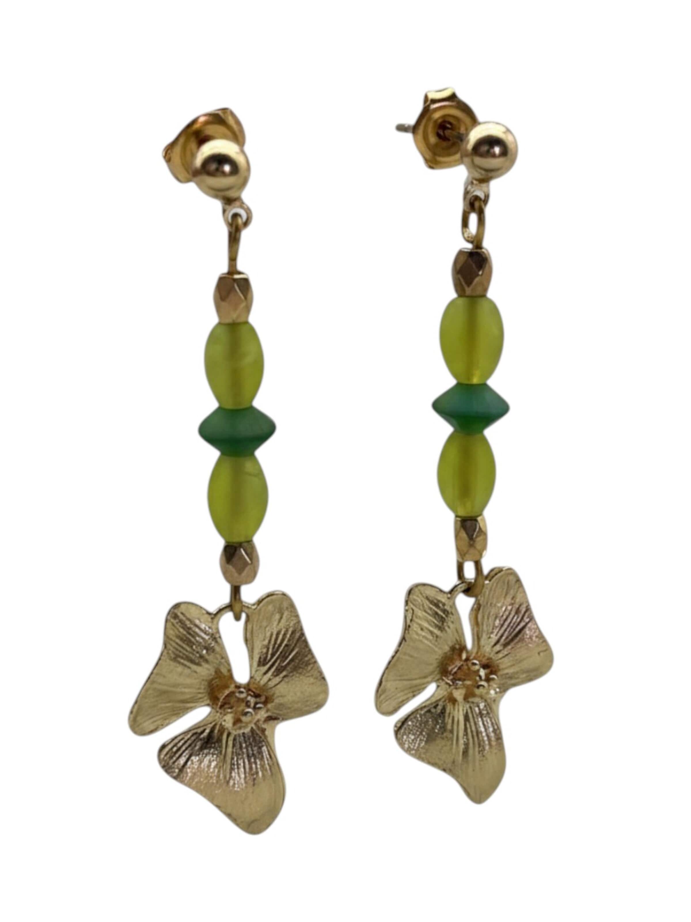 Gloria Mago Earrings 'Romantic' in Green: front