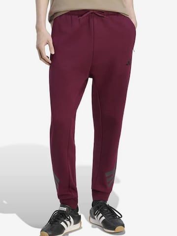 raudona ADIDAS SPORTSWEAR Siaurėjantis Sportinės kelnės: priekis