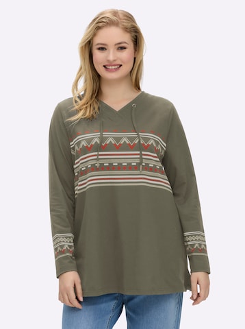 SHEEGO T-shirt i grön: framsida