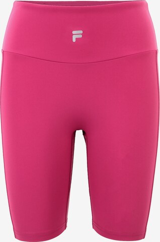 Skinny Pantalon de sport 'RAKANDA' FILA en rose : devant