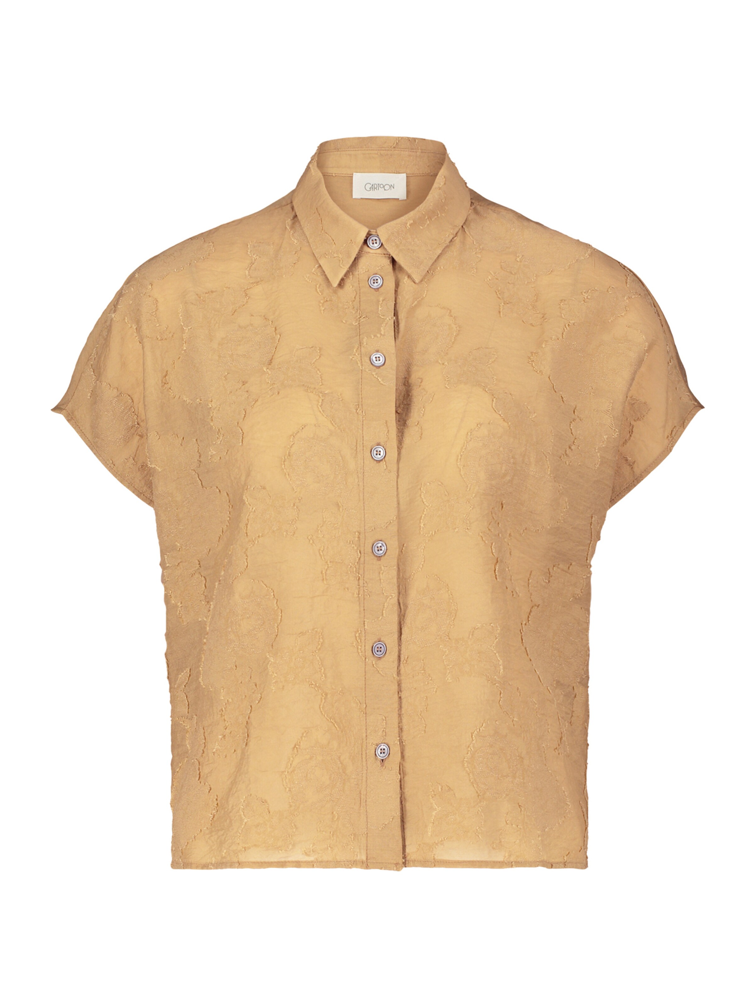 Cartoon Blouse in Beige: front