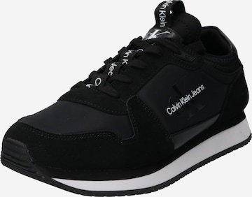 Calvin Klein Jeans Ниски маратонки в черно: отпред