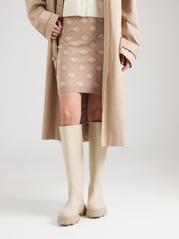 GUESS Sukňa 'SARAH' - Hnedá: predná strana