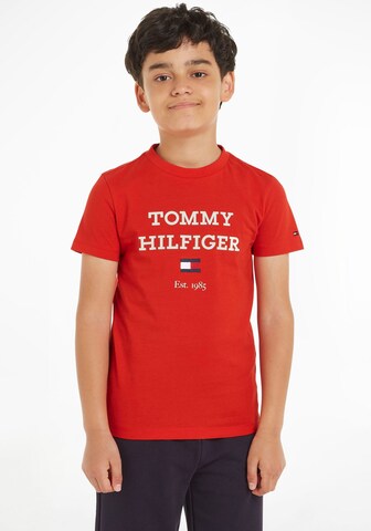 T-Shirt TOMMY HILFIGER en rouge : devant