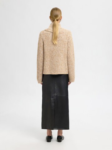 SELECTED Πουλόβερ 'SLFCHICAGO' σε καφέ