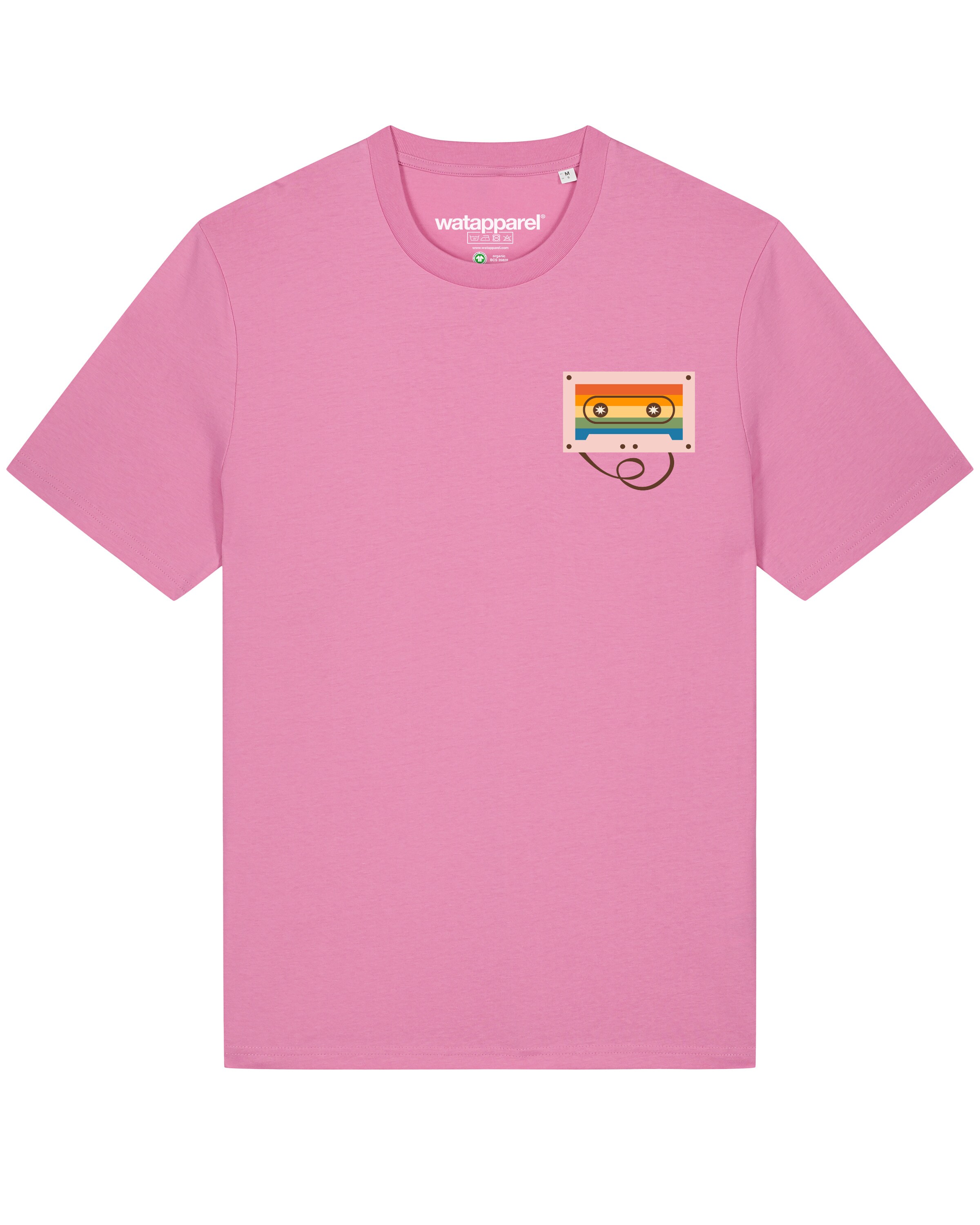 Watapparel Shirt ' Rainbow Cassette ' in Pink: Vorderseite