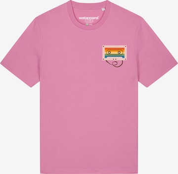 Watapparel Shirt ' Rainbow Cassette ' in Pink: front