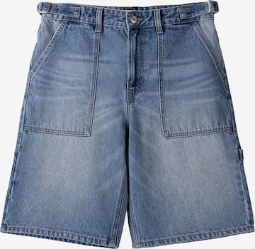 Bershka Ohlapna forma Kavbojke | modra barva: sprednja stran
