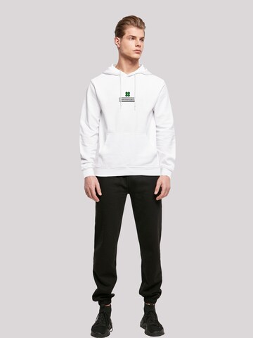F4NT4STIC Sweatshirt 'Silvester Happy New Year Pixel Kleeblatt' in Wit