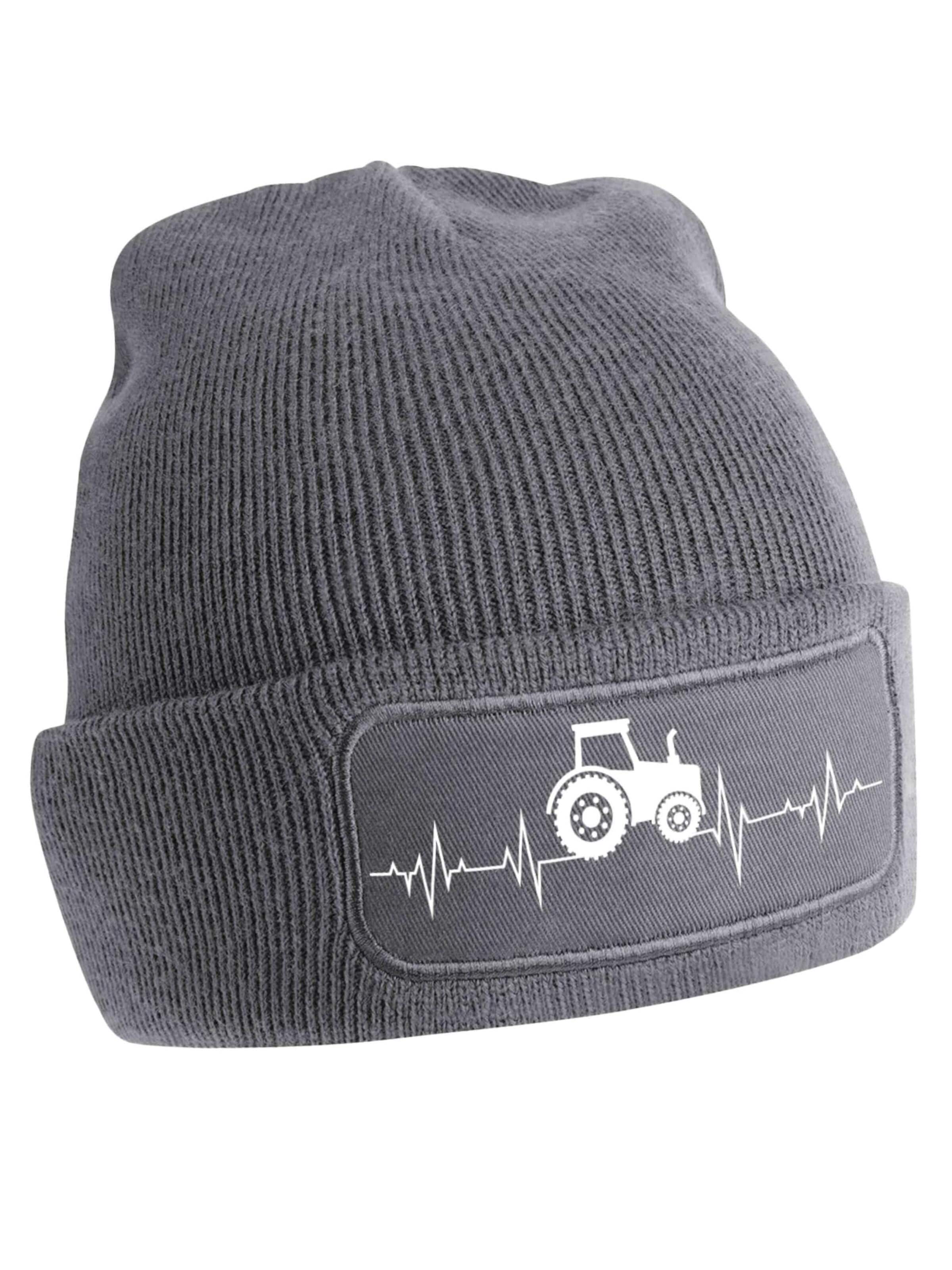 Youth Designz Beanie 'Heartbeat Traktor' in Grey