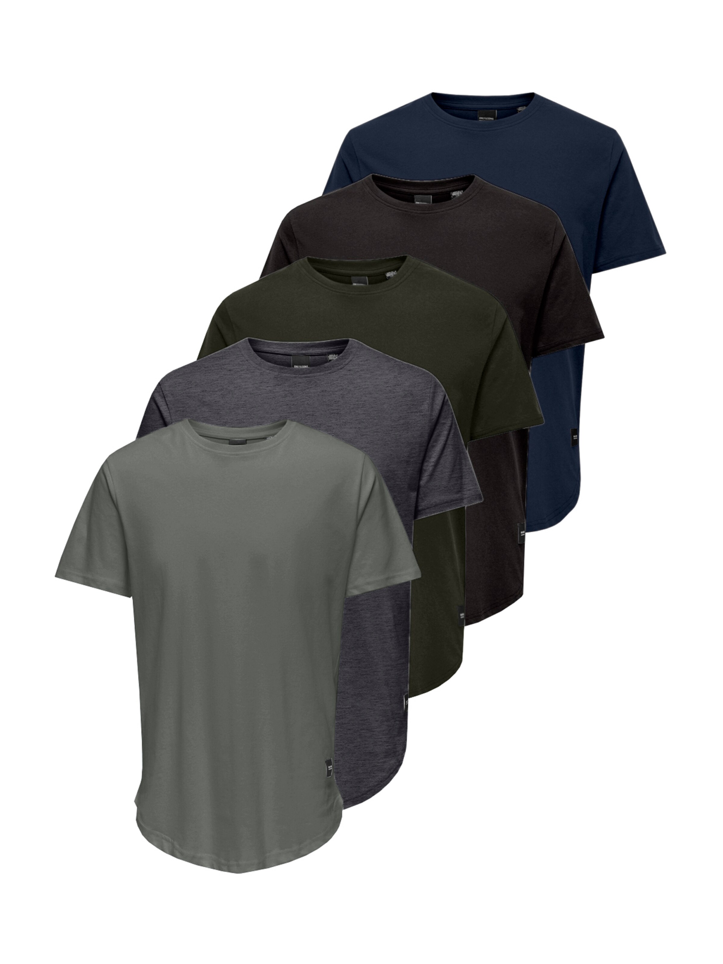 T-Shirt 'ONSMATT LONGY' Only & Sons en bleu : devant