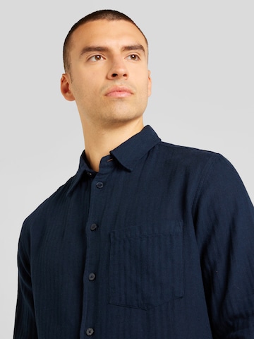 Samsøe Samsøe - Regular Fit Camisa 'Damon P' em azul