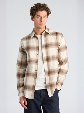 Regular fit Camicia di Lindbergh in beige