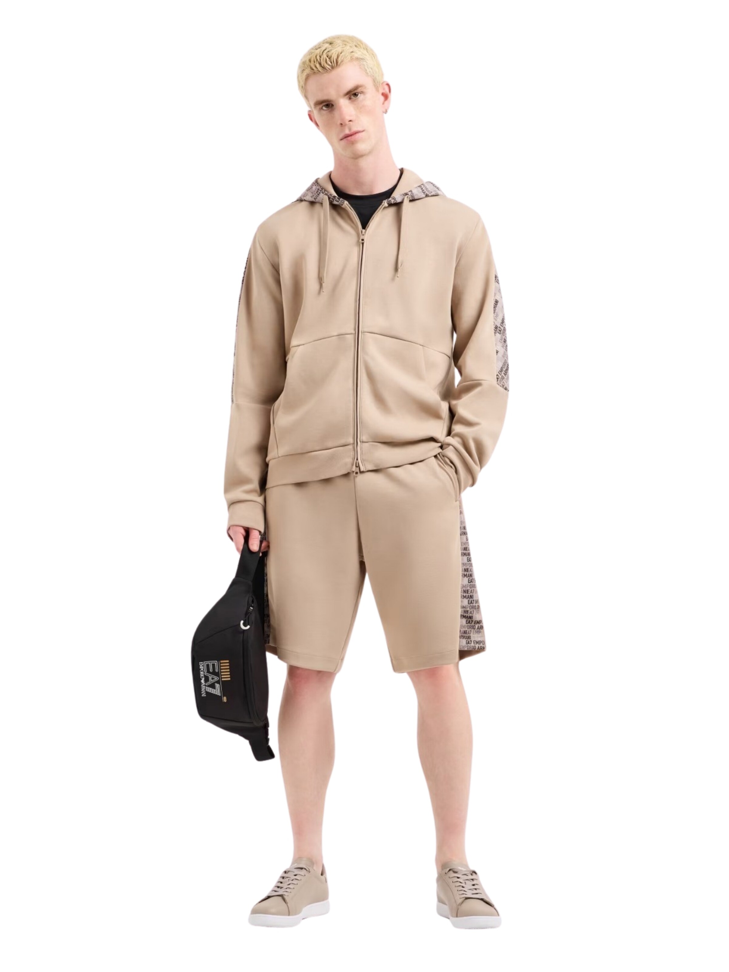 EA7 Emporio Armani Regular Trousers in Beige