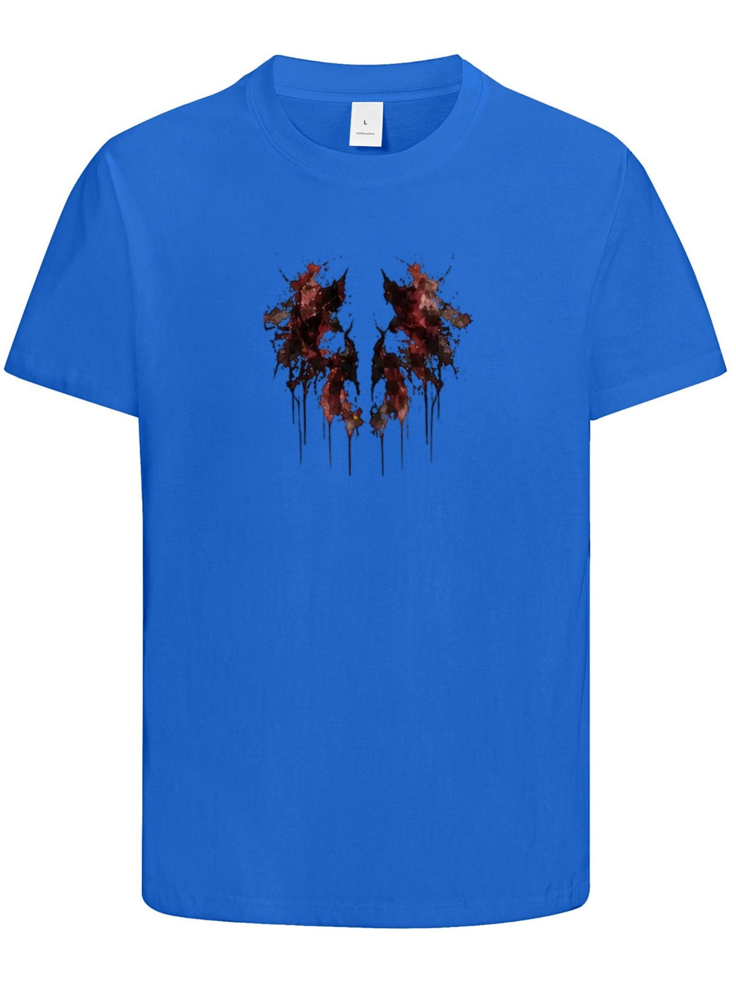 HUSKSWARE Shirt 'Grafik'‌‌‌‌‌ in Blau: Vorderseite