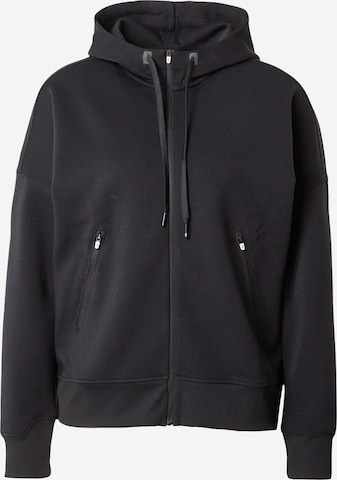 On Athletic Zip-Up Hoodie in Black: front