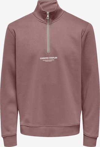 Sweat-shirt Only & Sons en violet : devant