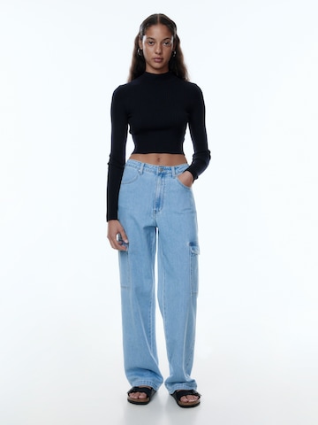 EDITED Wide leg Cargo Jeans 'Nalu' in Blue