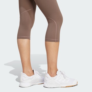 ADIDAS PERFORMANCE Skinny Sporthose in Braun