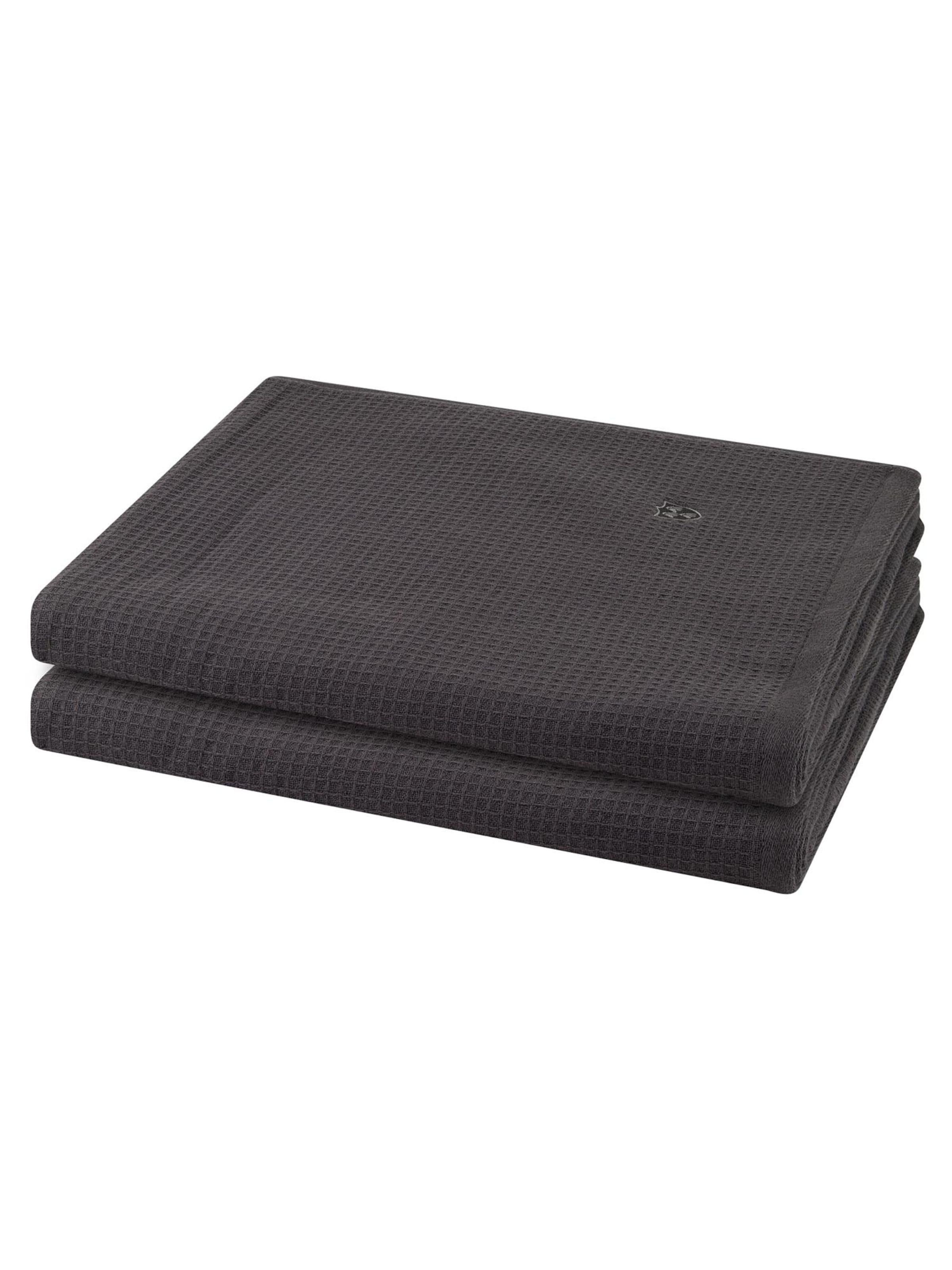 ROSS Towel 'Pique' in Grey: front