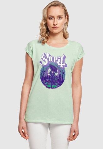 Merchcode T-Shirt 'Ghost - Pastel Ashes' in Grün: Vorderseite