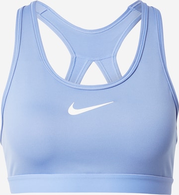 NIKE Спортивный бюстгальтер 'SWSH' в Синий: спереди