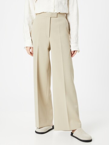 Tiger of Sweden Regular Pleat-Front Pants 'IRIT' in Beige: front