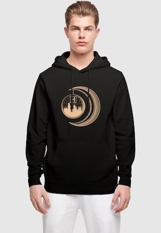 Sweat-shirt 'Harry Potter - Hogwarts Moon' ABSOLUTE CULT en noir : devant