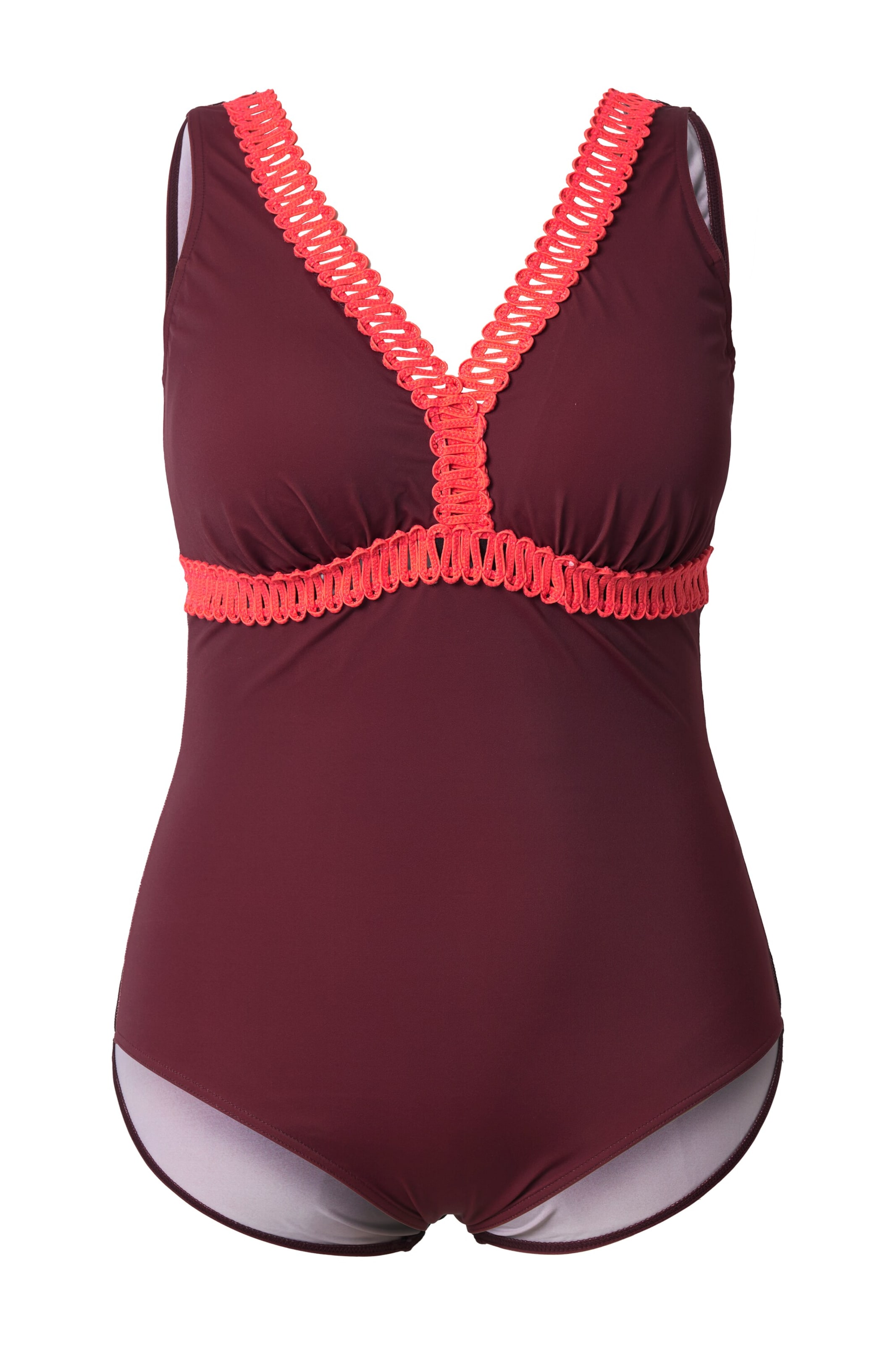 Ulla Popken Triangel Badpak in Lila: voorkant