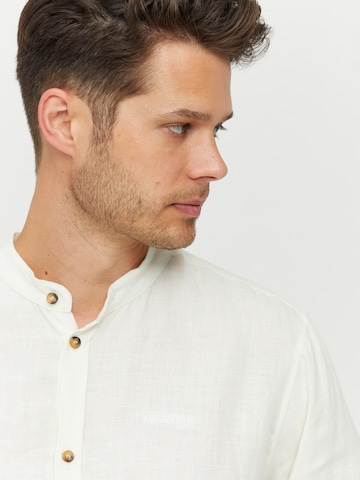 mazine Regular fit Button Up Shirt ' Altona Linen Shirt ' in White