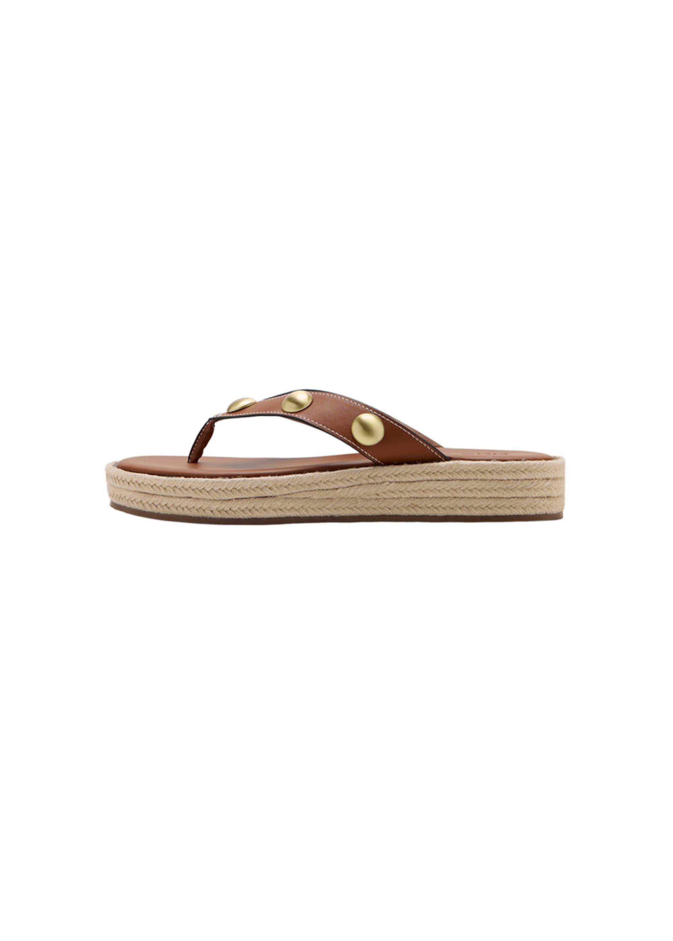 MANGO TEEN Sandals 'Yarac' in Brown: front