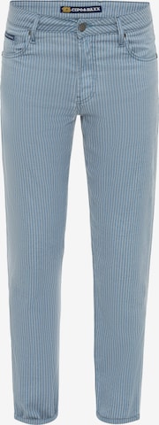 CIPO & BAXX Pants in Blue: front