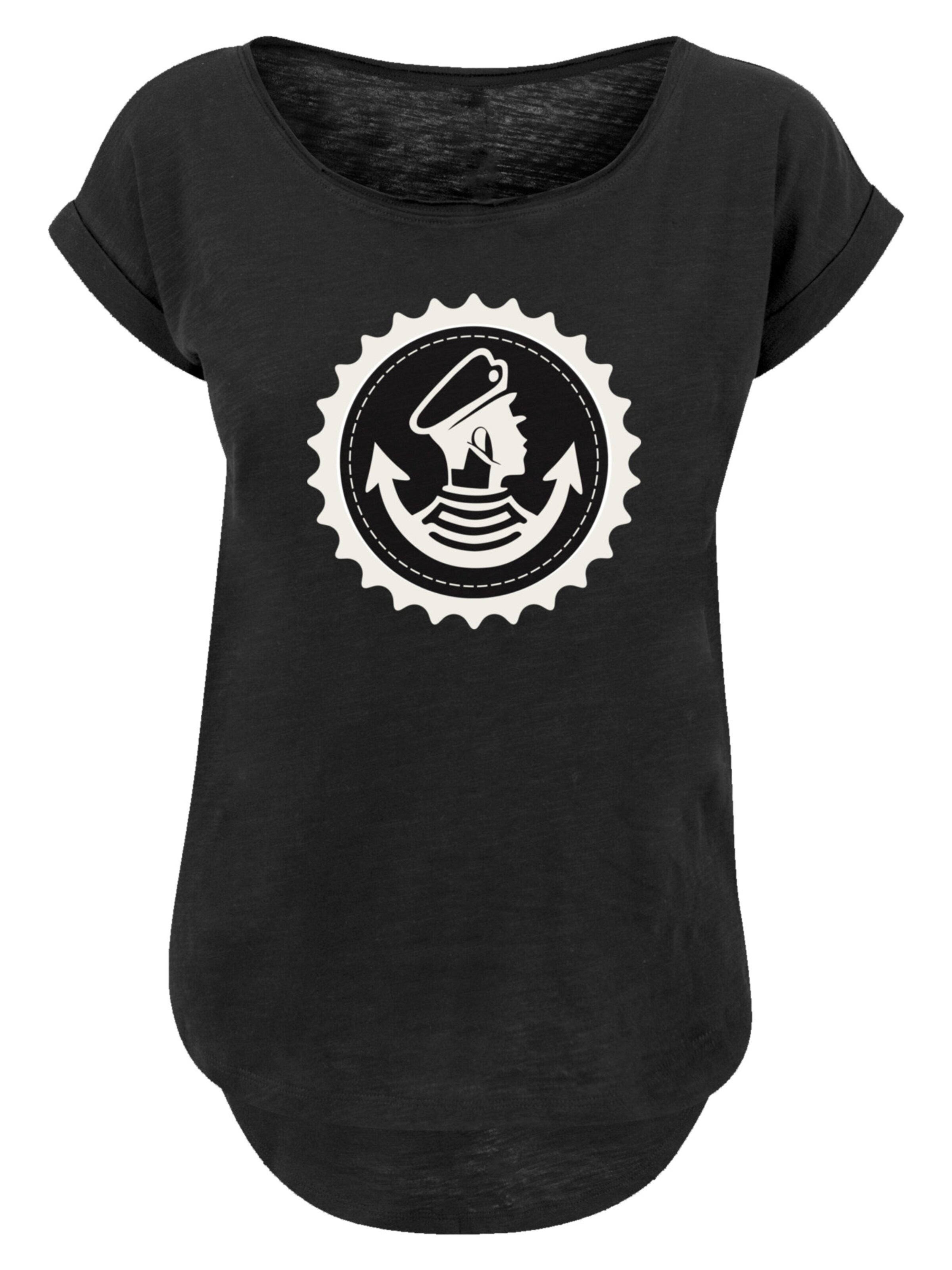 F4NT4STIC T-Shirt 'Knut und Jan Hamburg' in Schwarz: Vorderseite