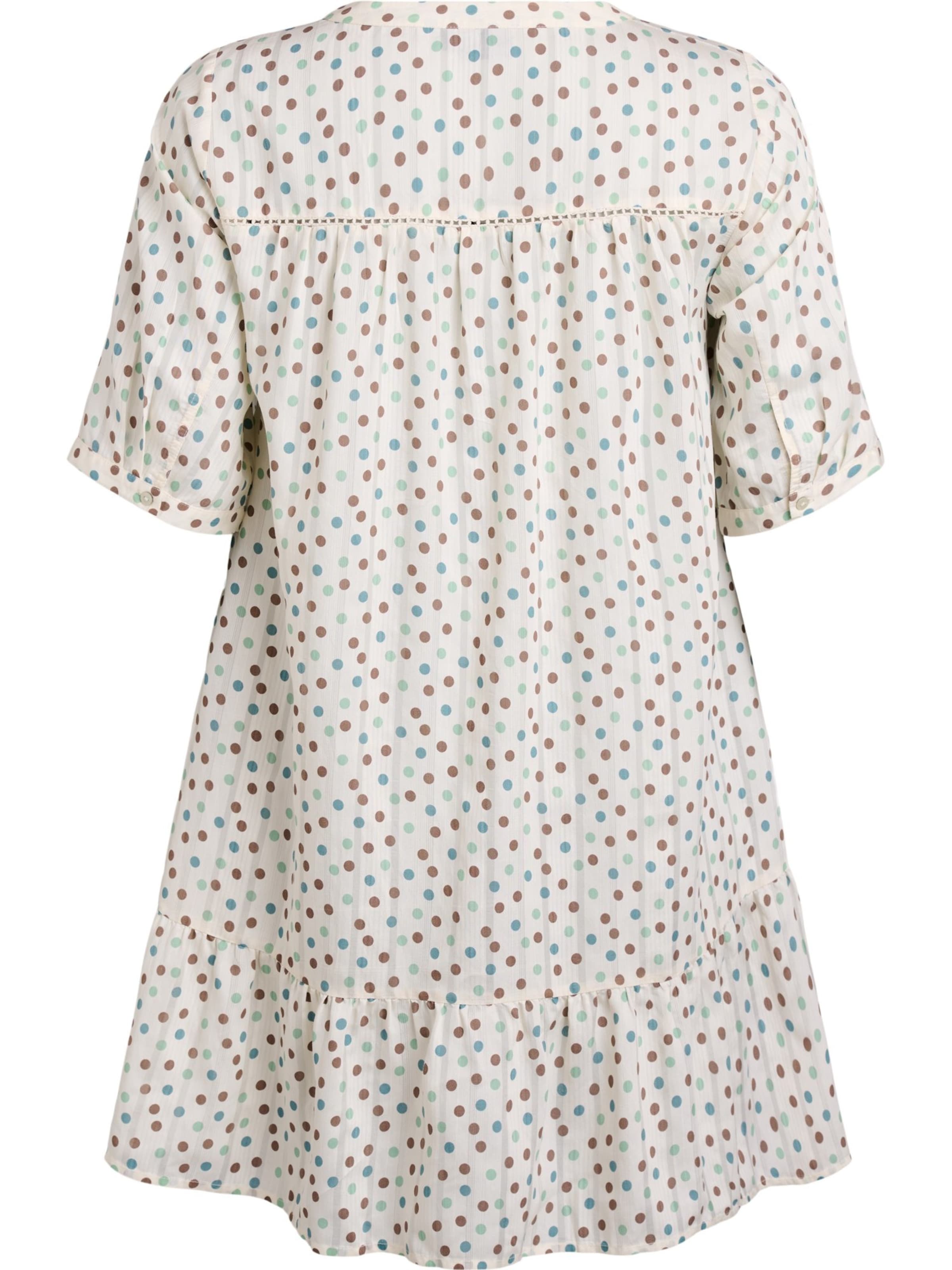 Zizzi Blusekjole 'Mgitte' i hvid