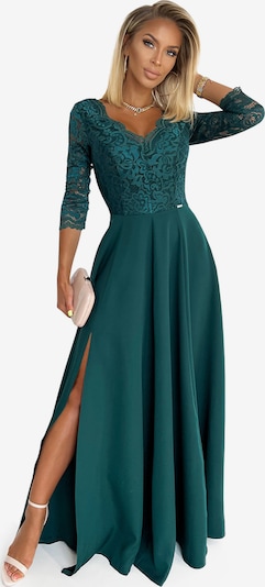 Numoco Abendkleid 'Maxikleid Amber' in dunkelgrün, Produktansicht