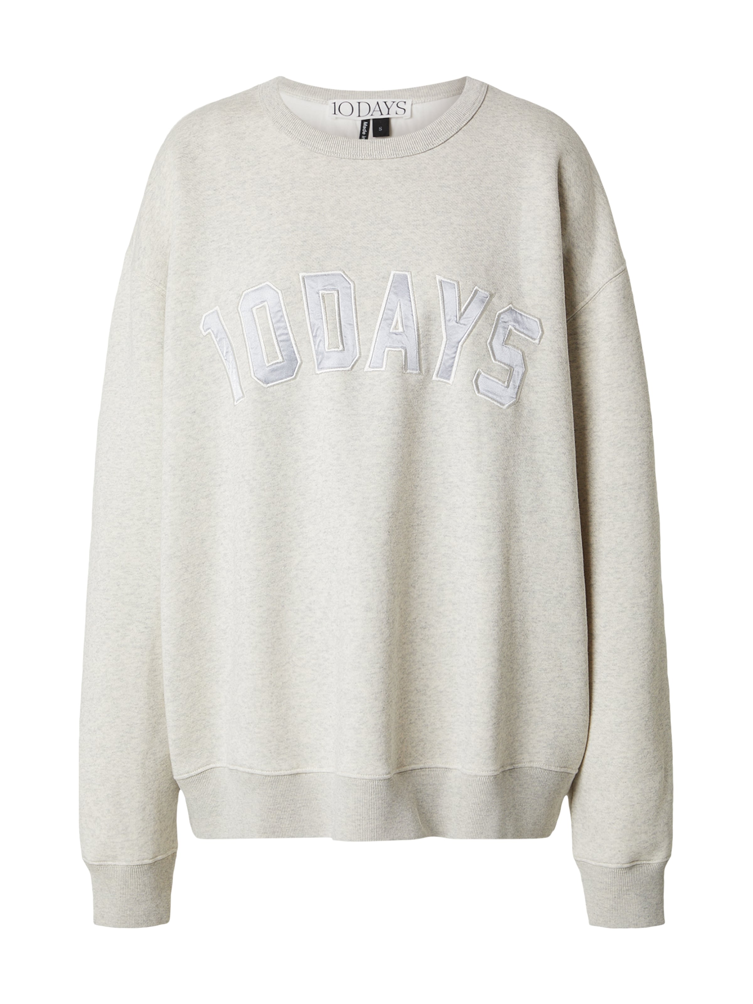 10Days - Sweatshirt 'Statement' em cinzento: frente
