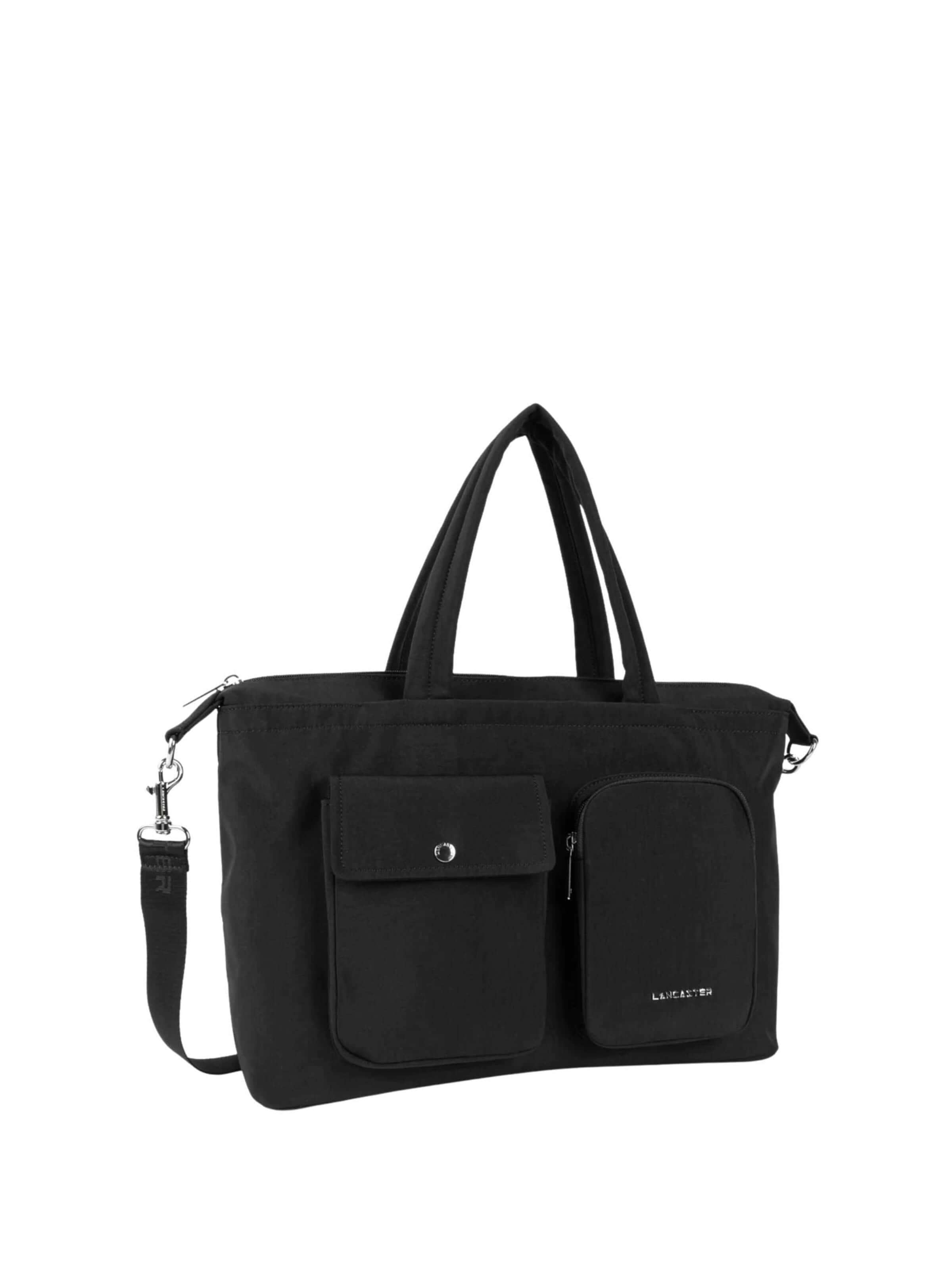 LANCASTER Paris Kabelka 'Lancaster Sac à main bowling Zippé Basic Pocket Noir' – černá