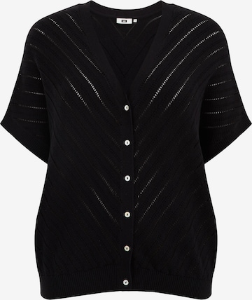 Cardigan WE Fashion en noir : devant