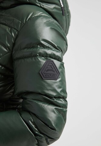 JACK1T Outdoorjas ' R4D Tramline Puffer Racer Lux ' in Groen