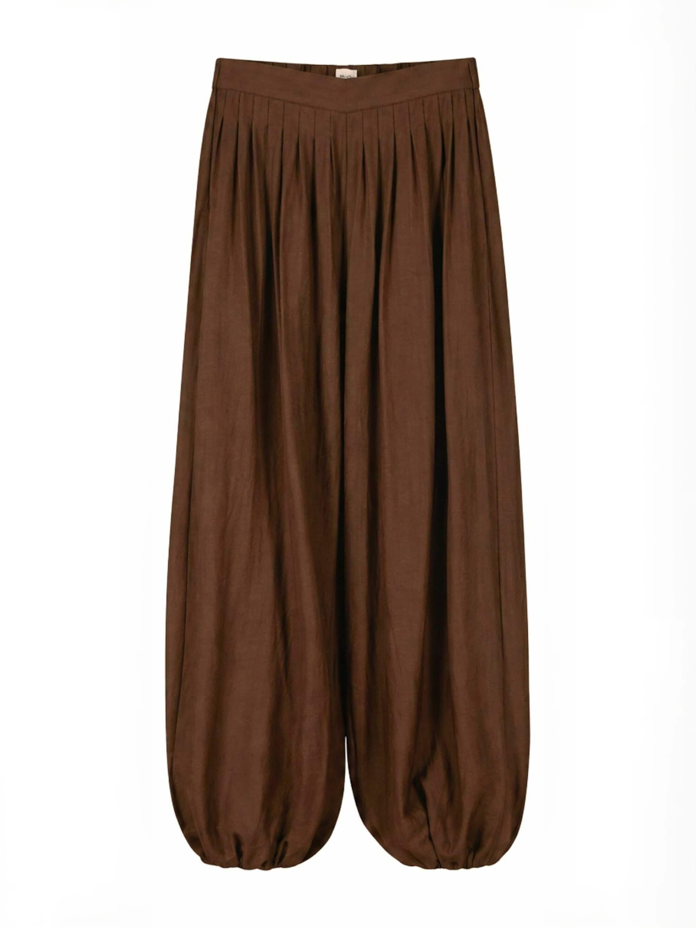 Coster Copenhagen - regular Pantalón ' Volume ' en marrón: frente
