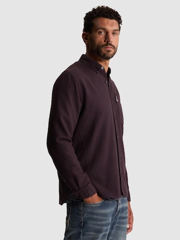 Regular fit Camicia 'Shirt with twill texture and button-down collar' di CAST IRON in lilla