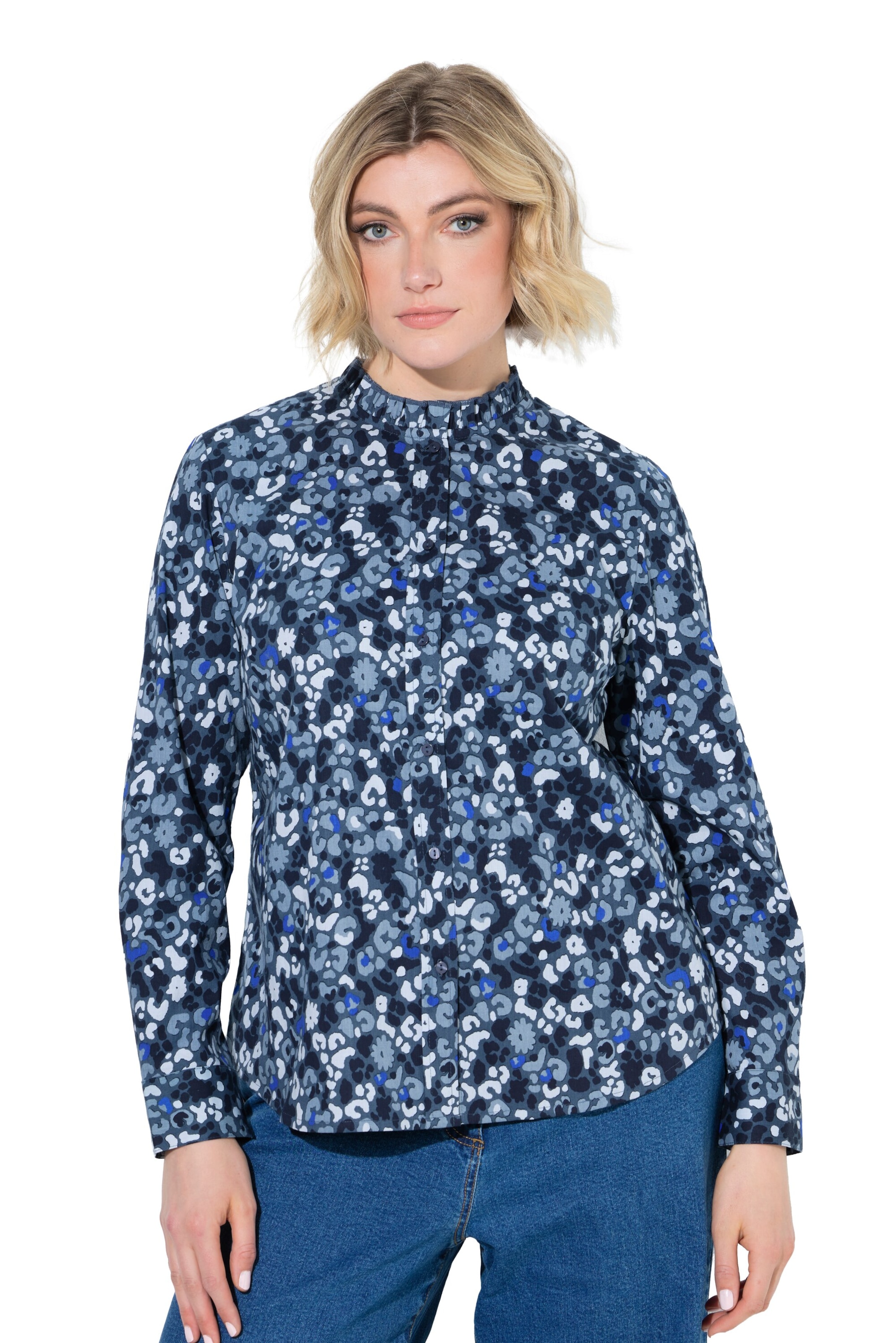 Ulla Popken Blouse in Blue: front