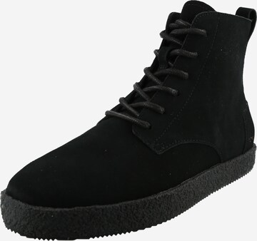 TOMS Lace-Up Boots in Black: front