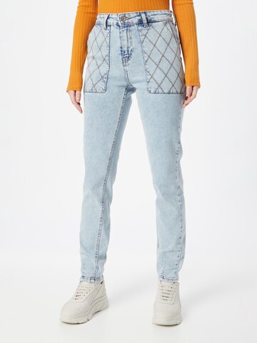 Noisy may Tapered Jeans 'JULY' in Blauw: voorkant