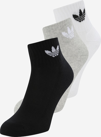 ADIDAS ORIGINALS Chaussettes en gris chiné / noir / blanc, Vue avec produit